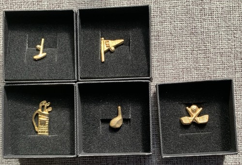 Golf lapel pin set - set, 5