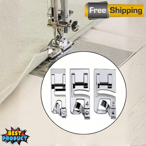 3pcs rolled hem presser foot - rolled,