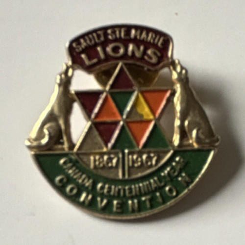Lions club enamel centennial - lions,