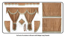 Truck curtains in Brown (Scania, Man, Volvo, Renault, Iveco, Daf, Mercedes)