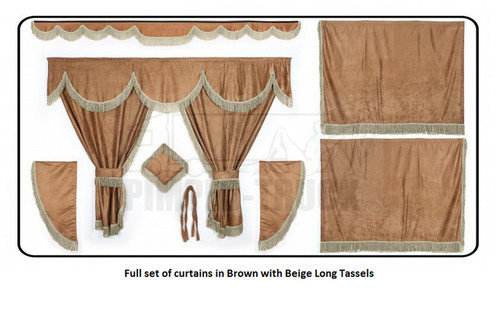 Truck curtains brown - truck,