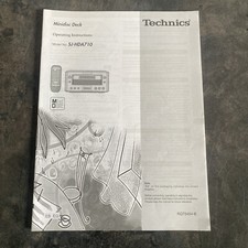 Technics Operating Instructions Manual for SJ-HDA710 Minidisc Deck (R7)
