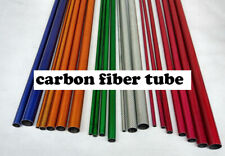 2pcs 50cm 3K Full Carbon Fiber Round Tube 10 12 16 20 22 25 30mm Red Blue Green 