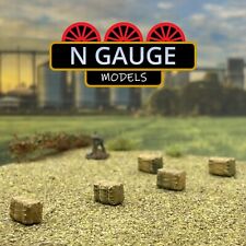 PAINTED - N Scale Gauge Square Straw / Hay Bales (s)'Singles Pack of 5' (1:160 )