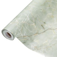 Marble Contact Paper 23.6" x 394" Navy Jade Marble Countertop Peel and Stick