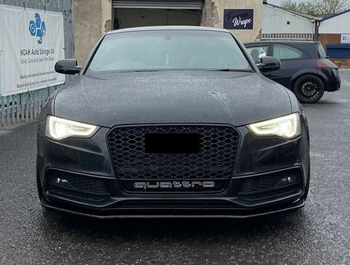 Gloss black front grill - black,