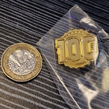 100 Club School Attendance Badge Gold Tone