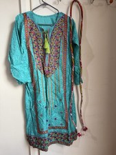 Turquoise Embroidered Kurta