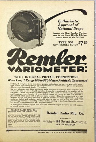 Remler radio mfg - radio, mfg.