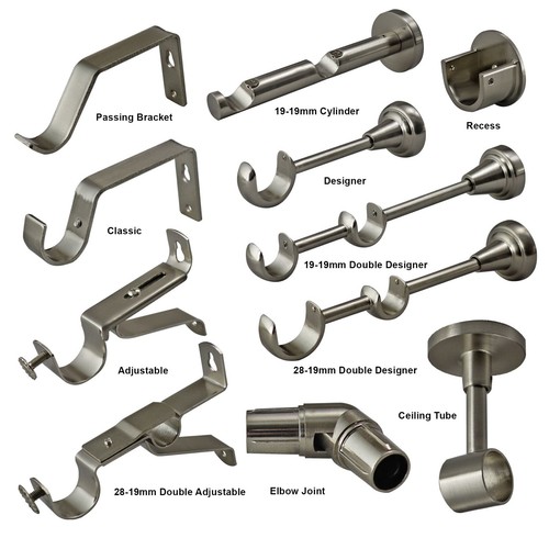 Stainless steel curtain pole - steel,