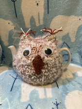 ⭐️NEW HAND KNITTED ⭐️WINTER OWL TEA COSY/COZY BIRTHDAY XMAS PRESENT GIFT