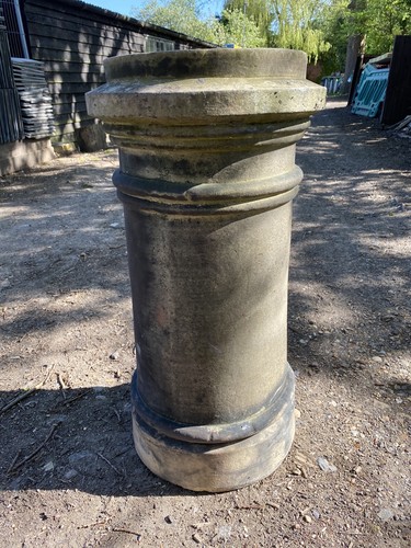 Buff clay chimney pot - clay,