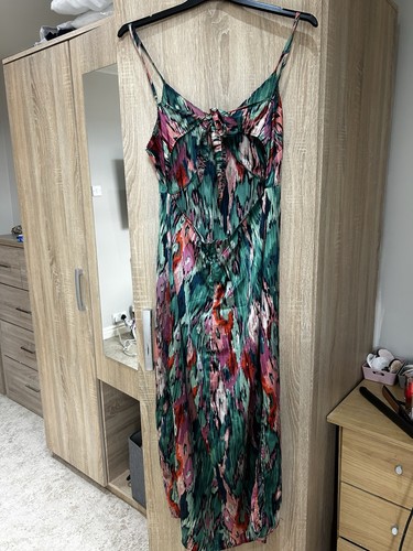 Quiz long dress tie back - long, dress,
