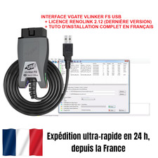vLinker FS USB Cable Pack + Renolink V2.12 - Diagnostic, Airbag Reset, Key, etc.