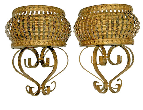 Vintage homco crinkle metal - vintage,
