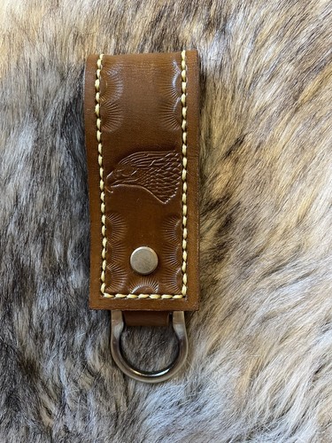 Handmade leather belt loop - leather,