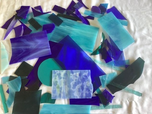 Stained glass mixture - stained, of