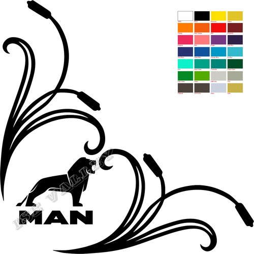 Man window vinyl sticker - x2,