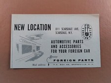 Vintage 1950's New Location CFP Foreign Car Parts - Scarsdale, NY 1957 Print AD