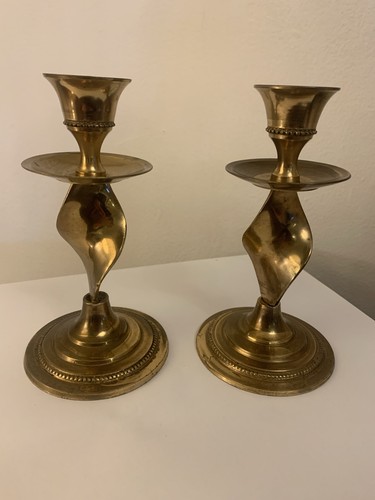 Vintage solid brass - brass, barley