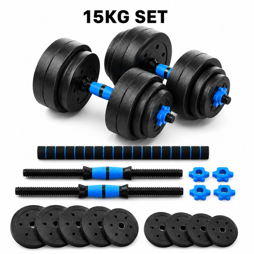 Dumbbell barbell set 15kg - barbell,