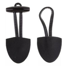 6 Pairs Fastener Buckle Black