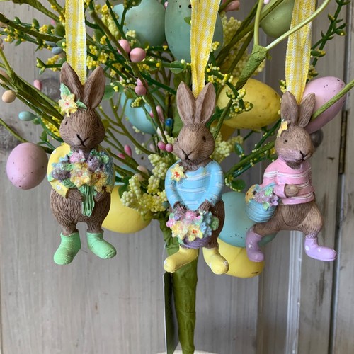 Resin easter bunny hanging - resin,