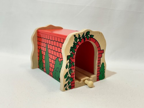 Bigjigs train track tunnel - tunnel, red