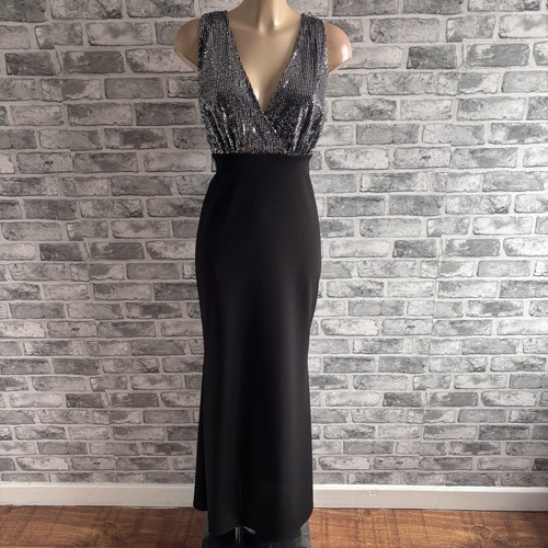 Black sequin figure hugging - sequin,
