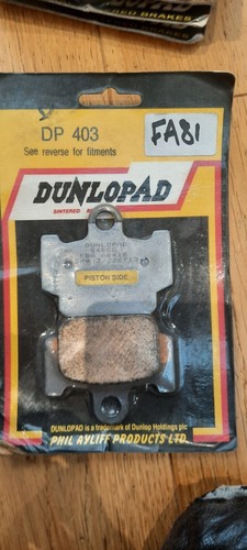 Dunlopad fa81 brake pads - dunlopad,
