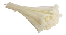 WHITE Cable Ties NATURAL Nylon