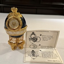 “The Time Piece” Egg Sapphire Enamel  Joan Rivers Imperial Treasures