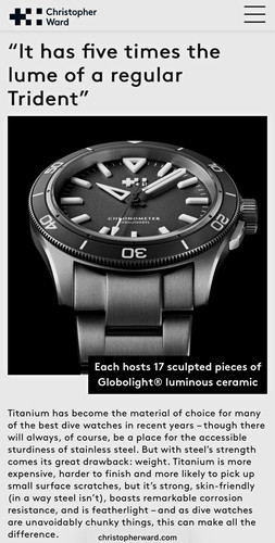 Christopher ward c60 - ward, trident