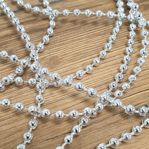 Metallic silver pearl bead - silver,