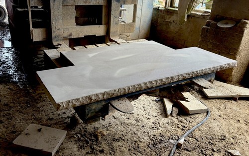 Natural stone firehearth - natural,