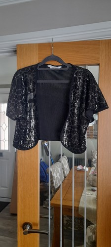 Black and silver sequin - , bolero