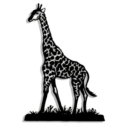 Animal giraffe metal wall - animal, art