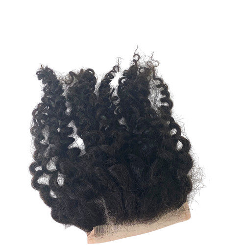 Kinky curls lace closure human - curls,
