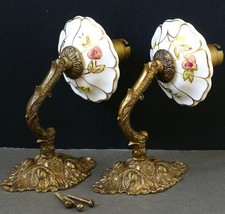 VINTAGE FRENCH BRASS CERAMIC