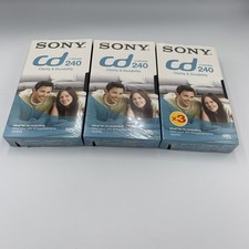 3 Blank VHS Sealed Sony CD-240