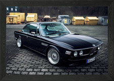 BMW E9 Framed Wall Art Poster Canvas Print Picture
