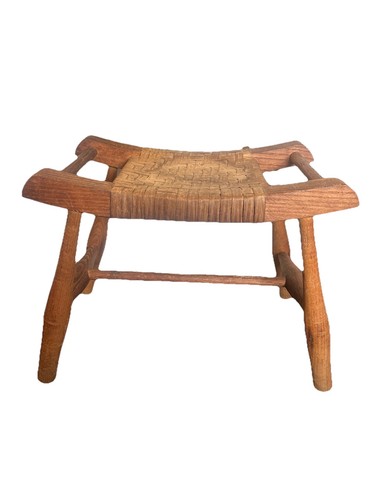 Antique rustic wood log stool - antique,