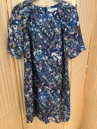 Worn once indigo blue floral