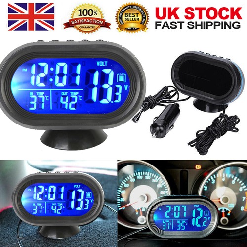 12v car clock - car, thermometer
