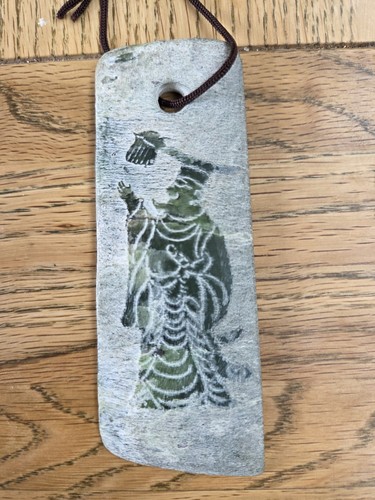 Jade carving with scholar - jade, a