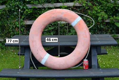 Used old life ring buoy - old, 77