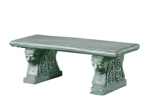 Ornamental aged garden bench - ornamental,