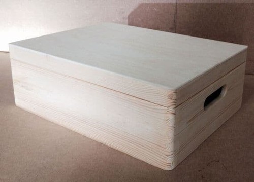 Pine wooden box 400x300x140mm