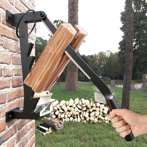Wall mounted wooden kindling - wooden,