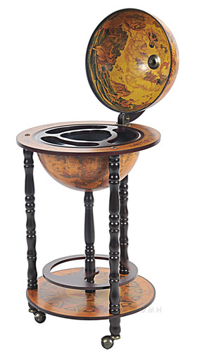Old world globe wooden hidden - world,